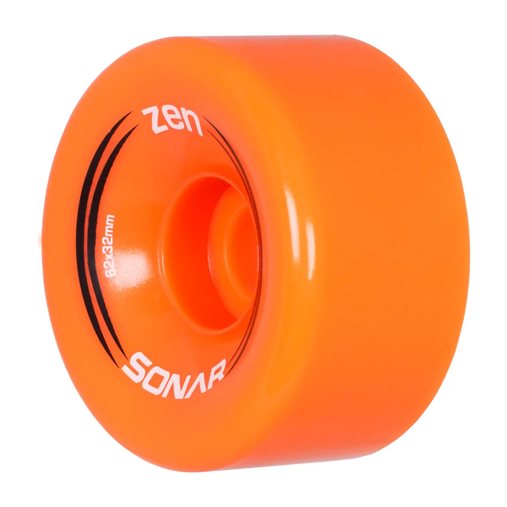 Sonar Zen Roller Skate Wheels 62mm 85a - Orange (4 Pack) - Image 2