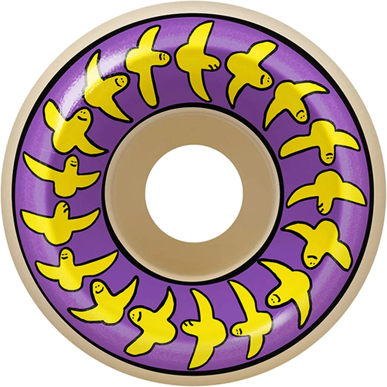 Spitfire Wheels F4 Gonz Birds 58mm 99a - Natural/Purple/Yellew (Set of 4)