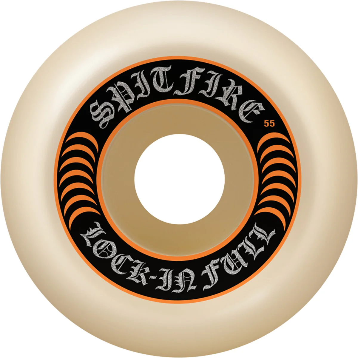 Spitfire Wheels F4 Lock-In Full 55mm 99a - Natural/Orange (Set of 4)