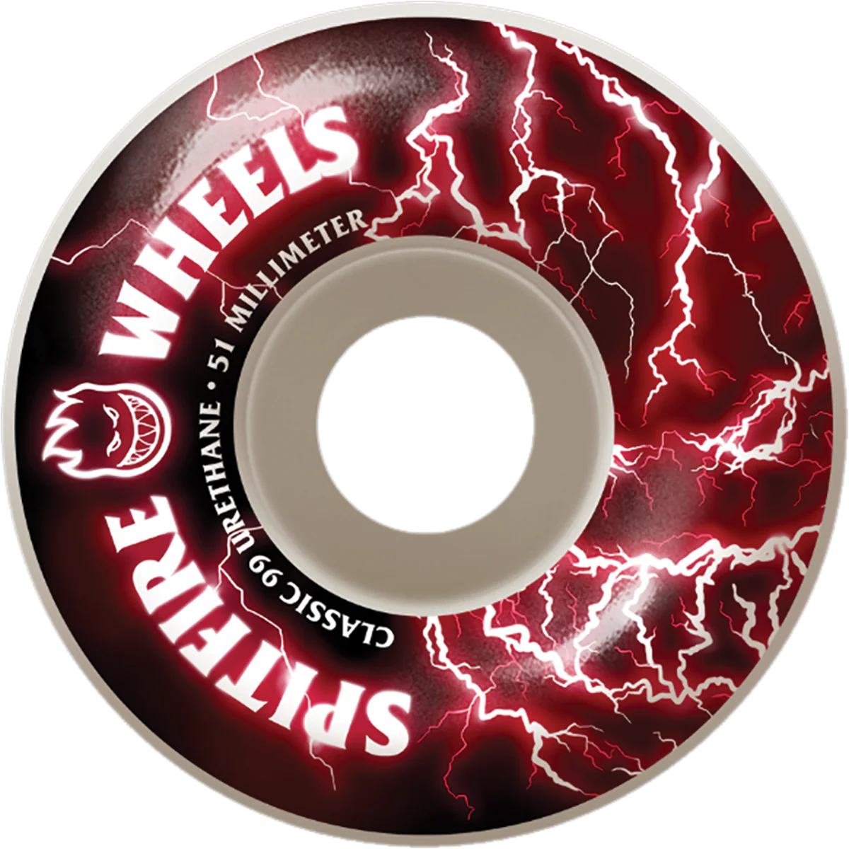 Spitfire Wheels Firebolt 51mm 99a - White/Red (Set of 4)