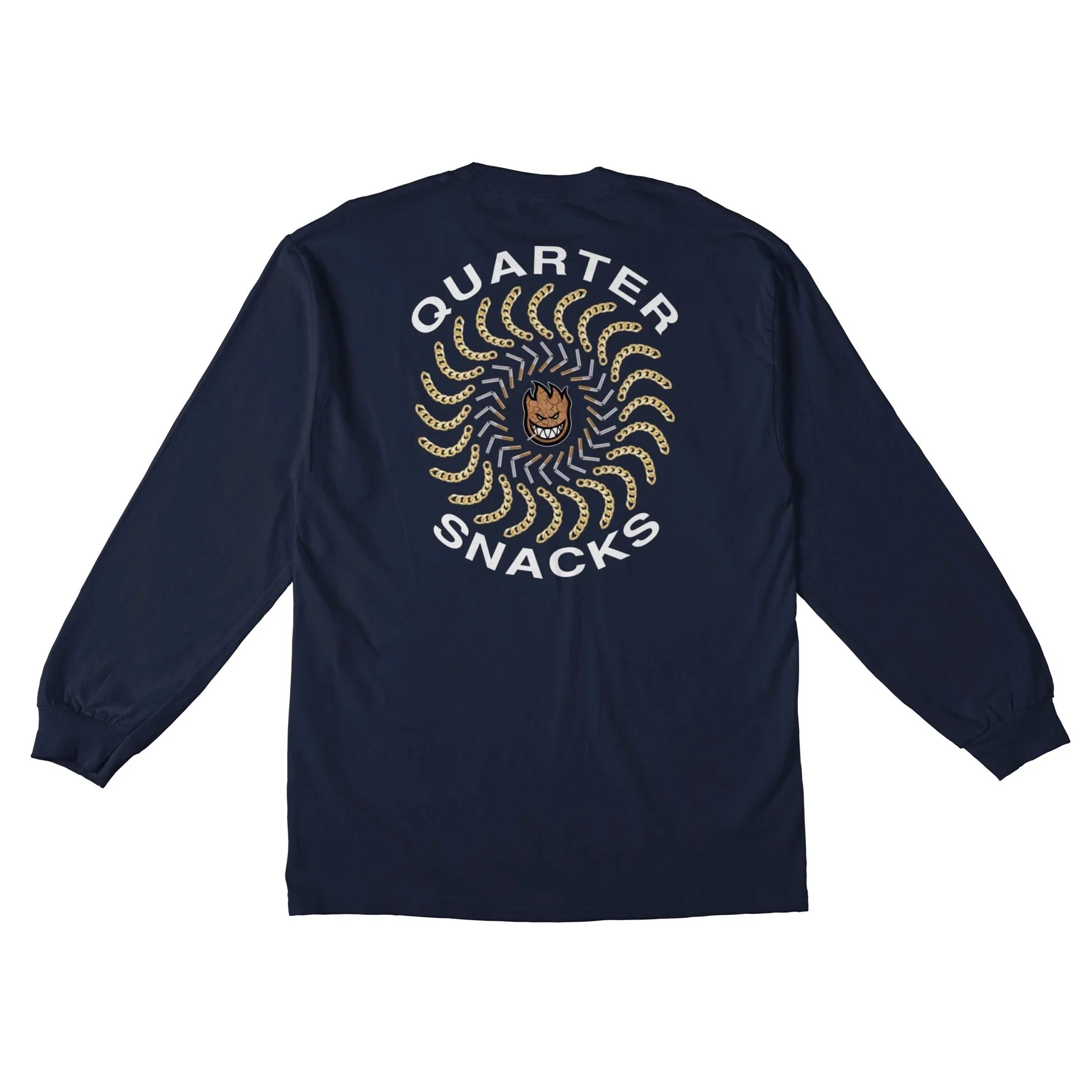 Spitfire X QS Quarter Classic Long Sleeve Tee - Navy/White - Image 2