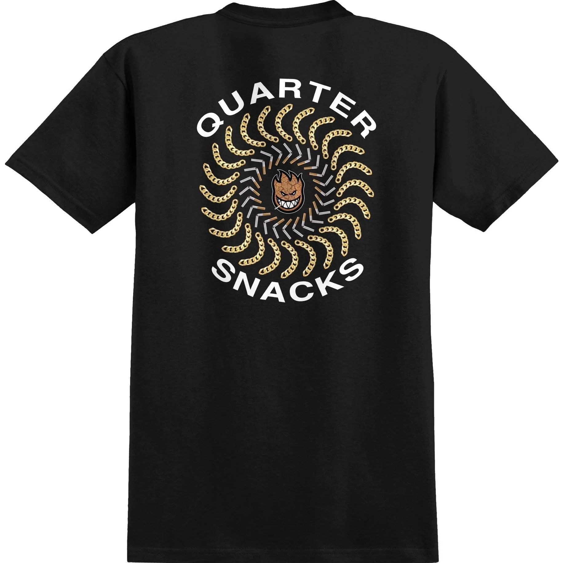 Spitfire X QS Quarter Classic Tee - Black/White - Image 2