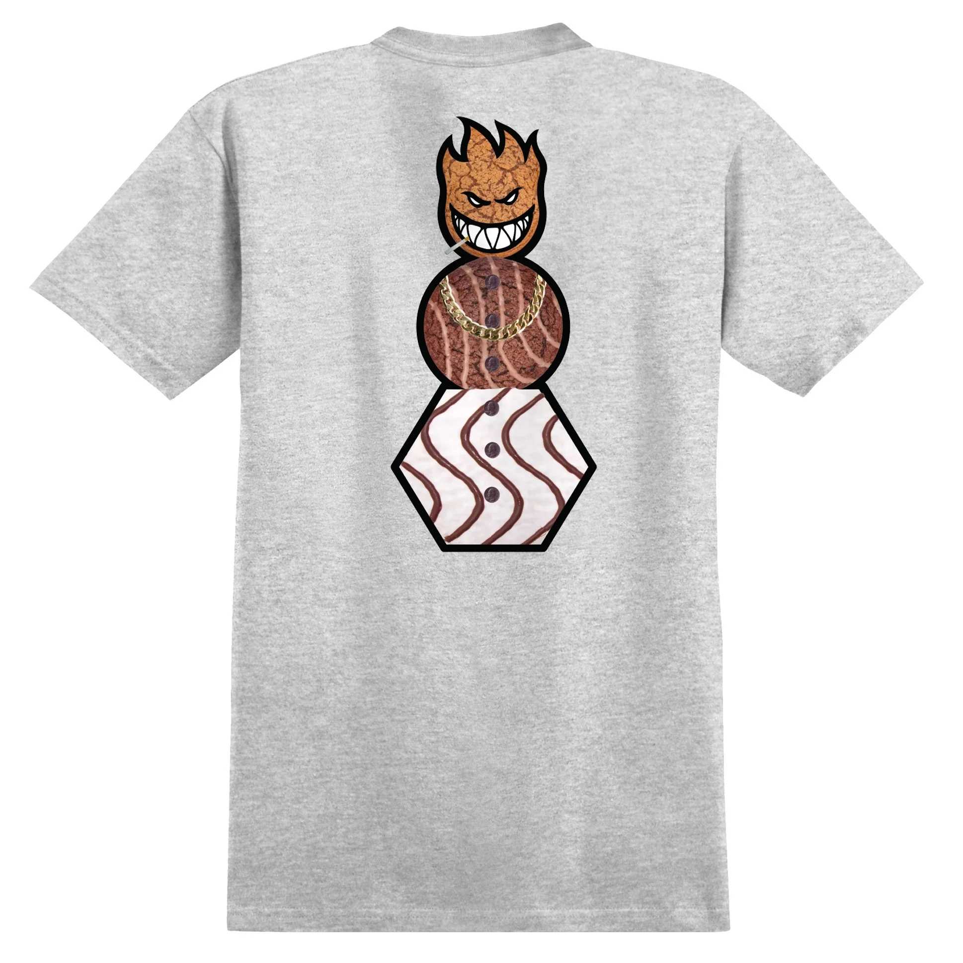 Spitfire X QS Snackman Tee - Heather Grey/Black - Image 2