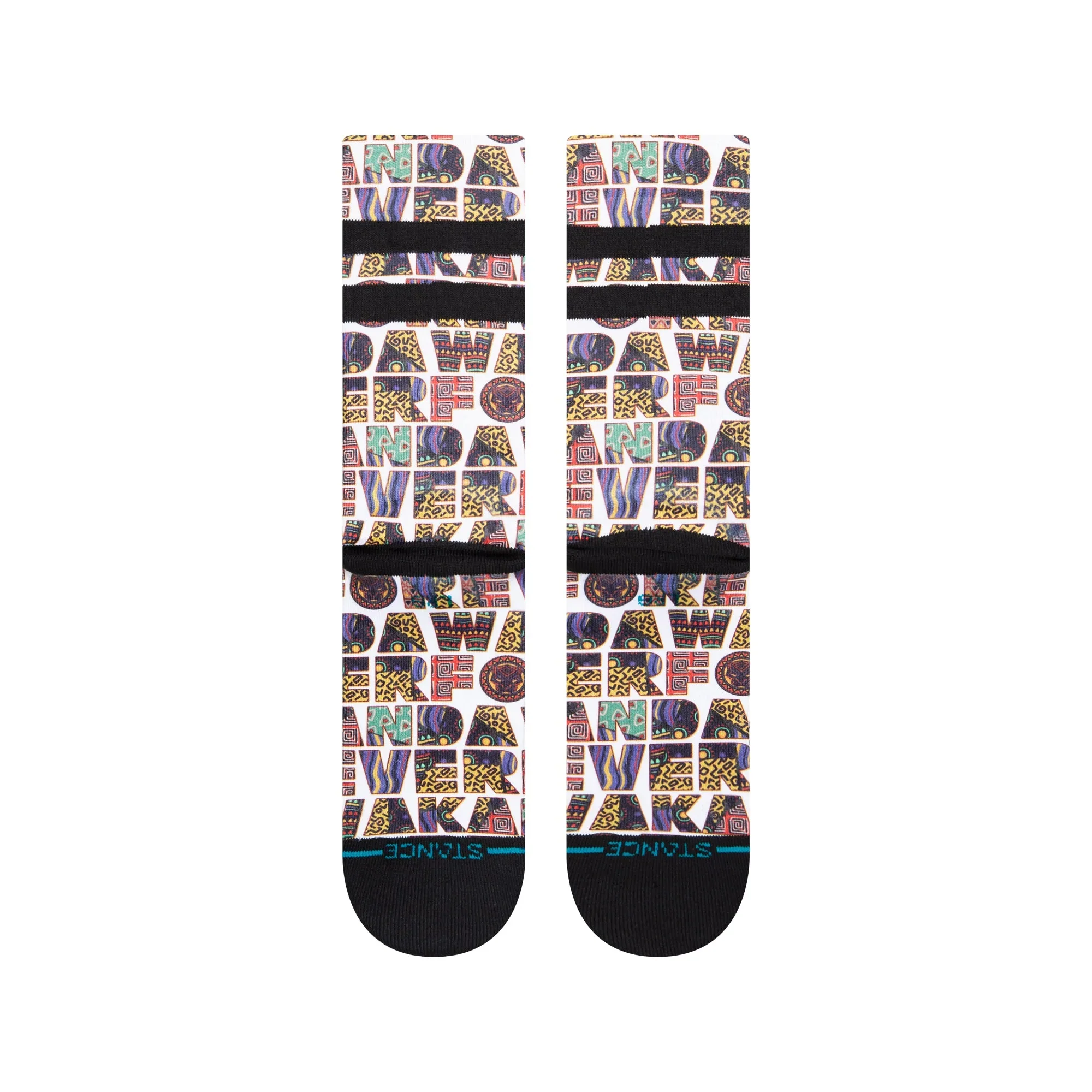 Stance Black Panther Wakanda Forever Crew Socks - White - Image 3
