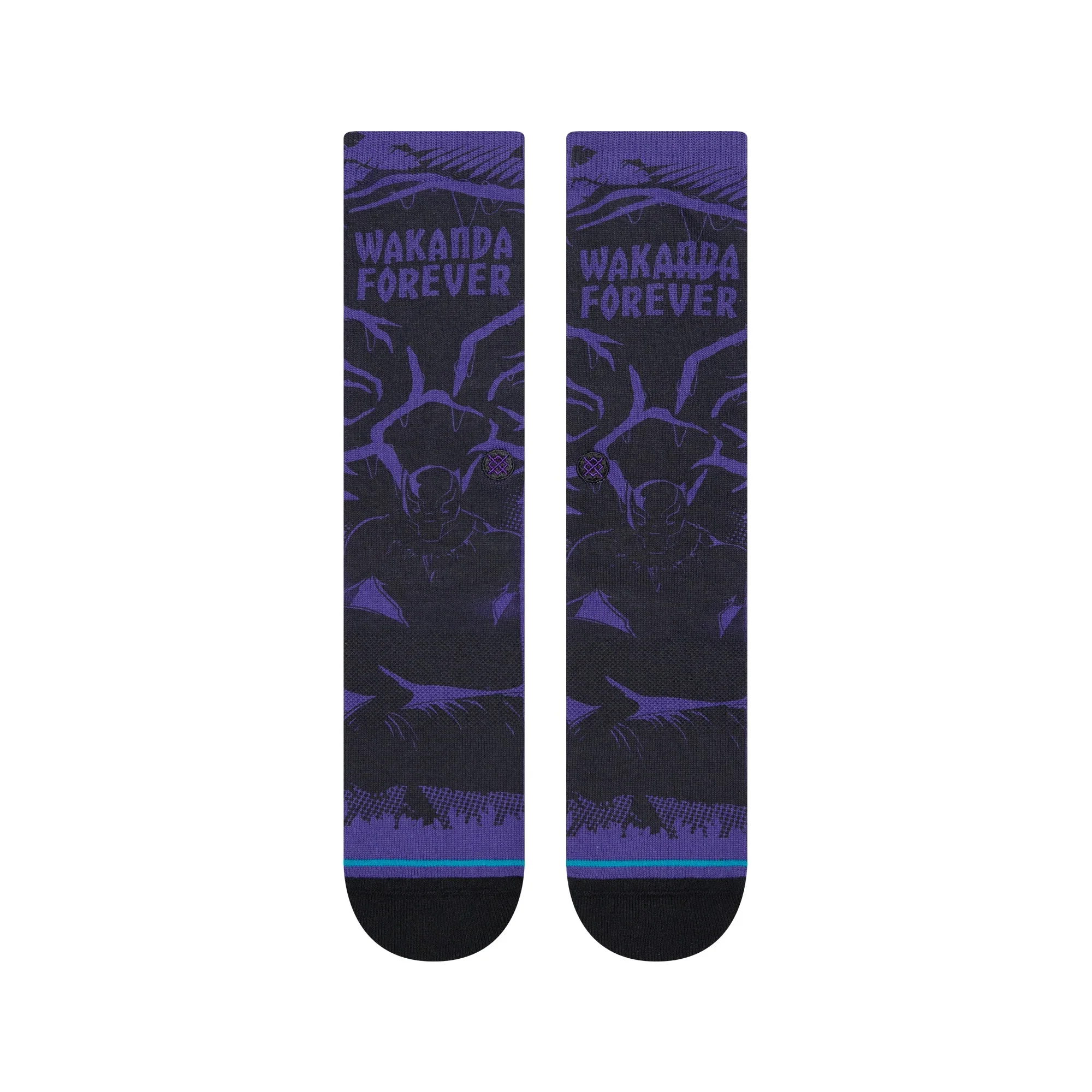 Stance Black Panther Yibambe Kids Crew Socks - Purple - Image 2