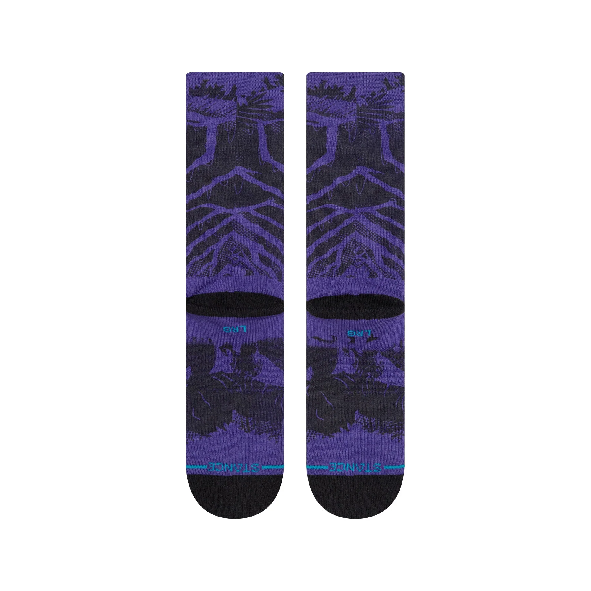 Stance Black Panther Yibambe Kids Crew Socks - Purple - Image 3