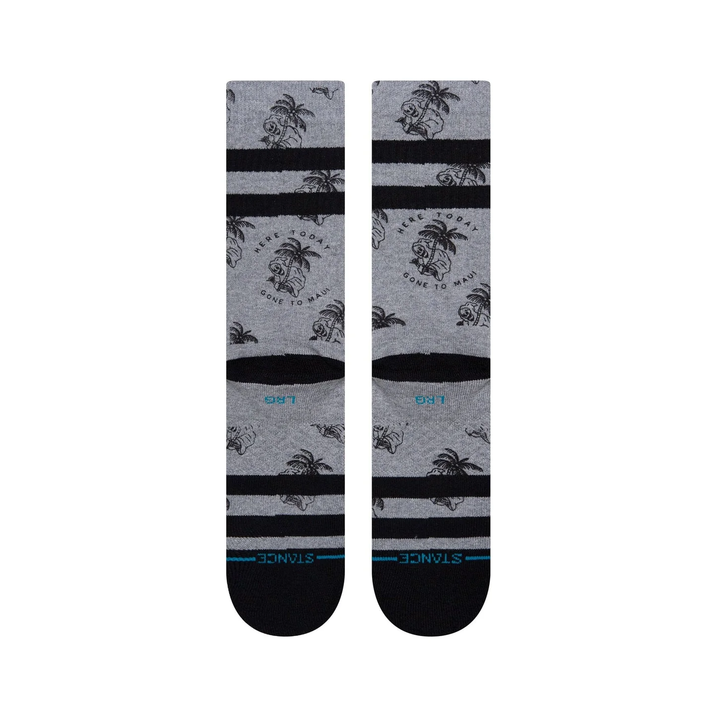 Stance Gone to Maui Crew Socks - Heather Grey - Image 3