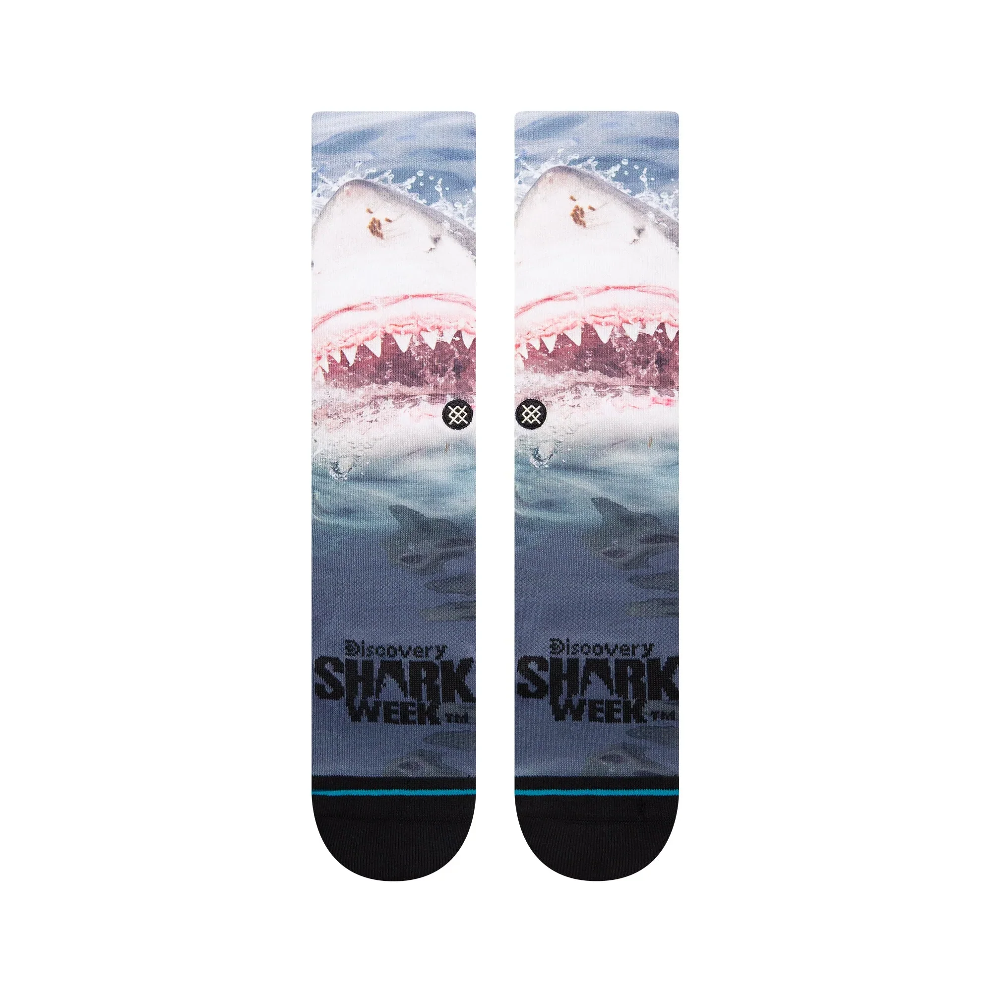 Stance Shark Week Pearly Whites Crew Socks - Blue - Image 2