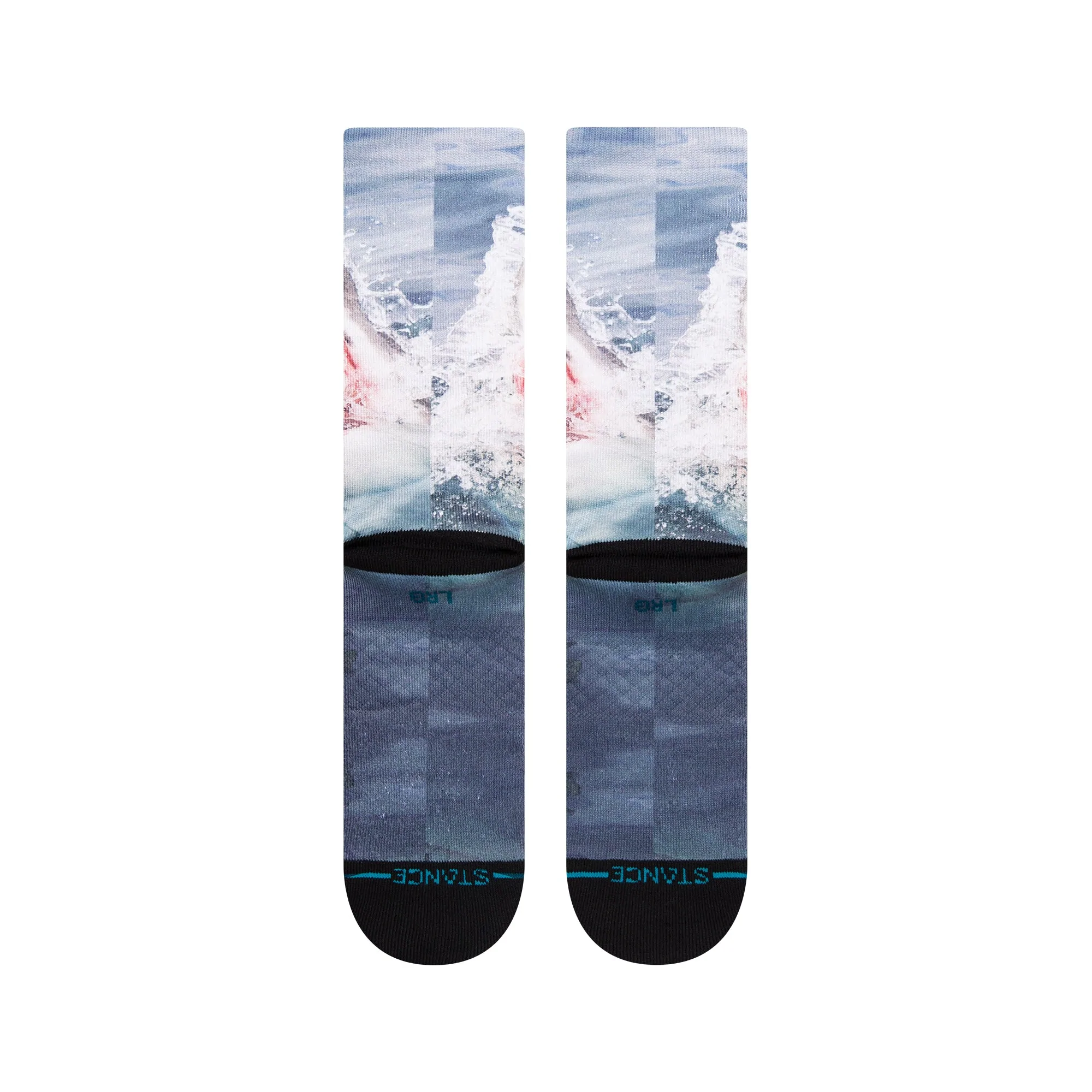 Stance Shark Week Pearly Whites Crew Socks - Blue - Image 3