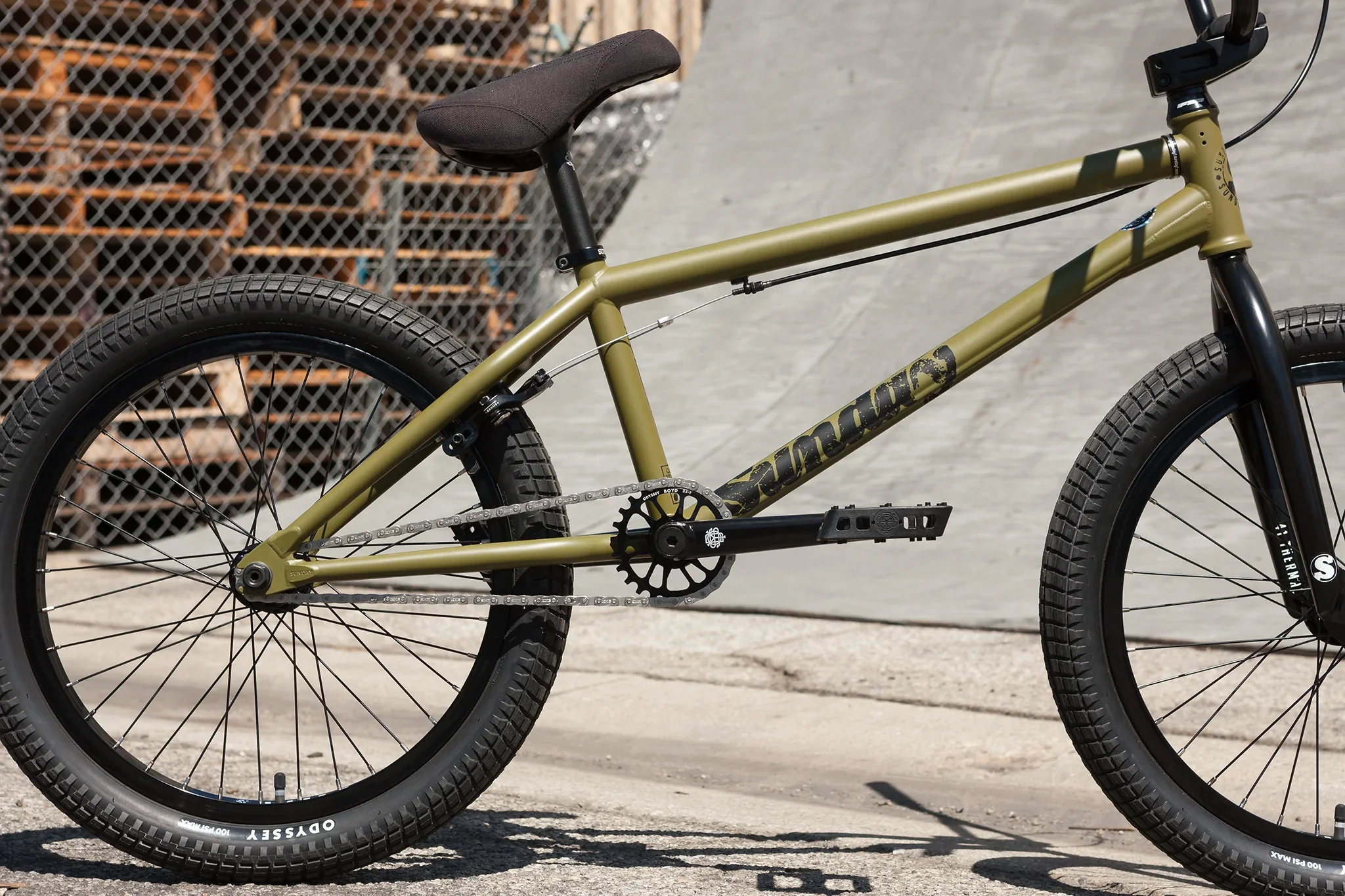 Sunday 2023 Wavelength 21″ Gary Young Signature Complete BMX Bike - Matte Army Green - Image 16