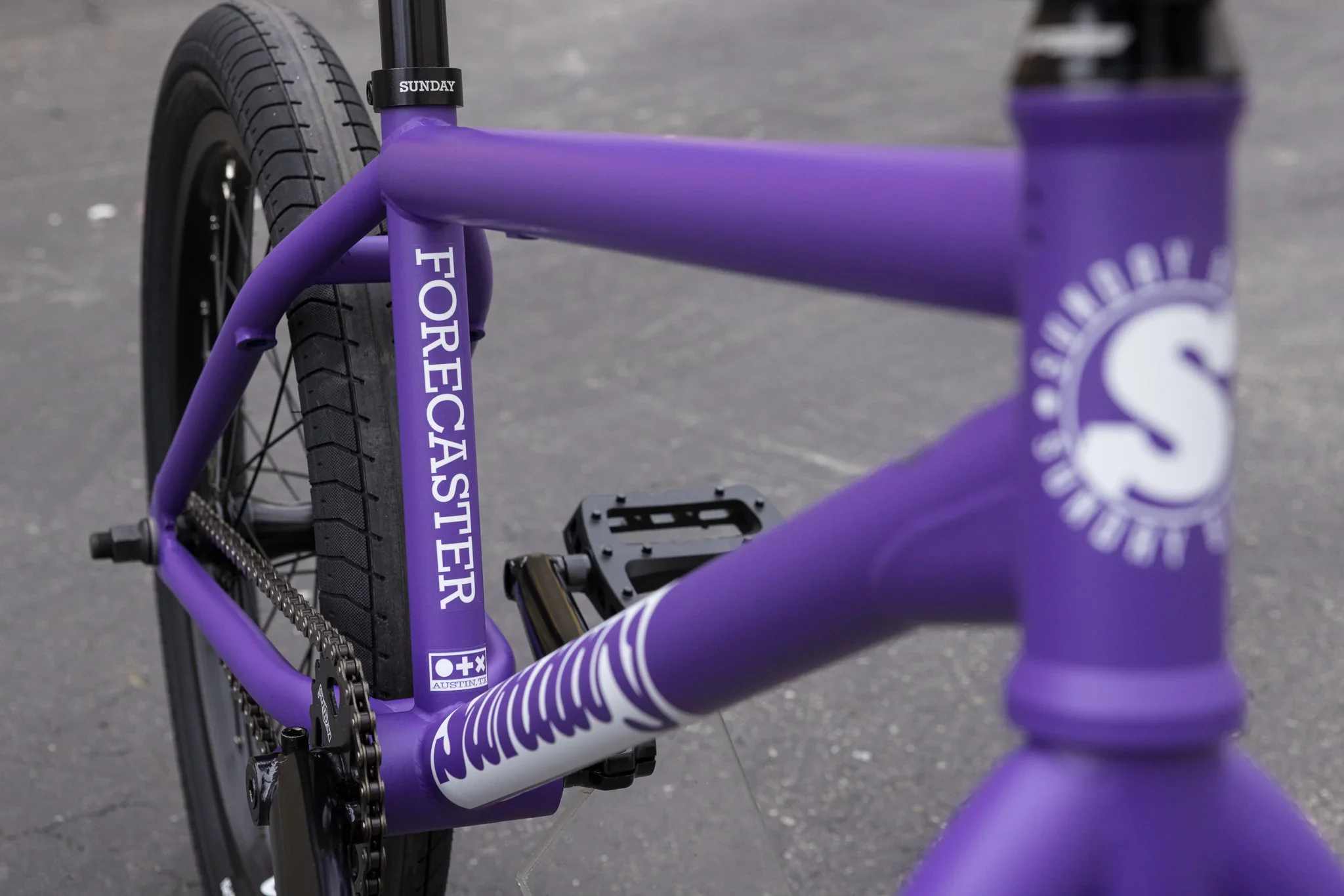 Sunday Forecaster (Csst) 20.75″ Complete BMX Bike - Matte Grape Soda - Image 7
