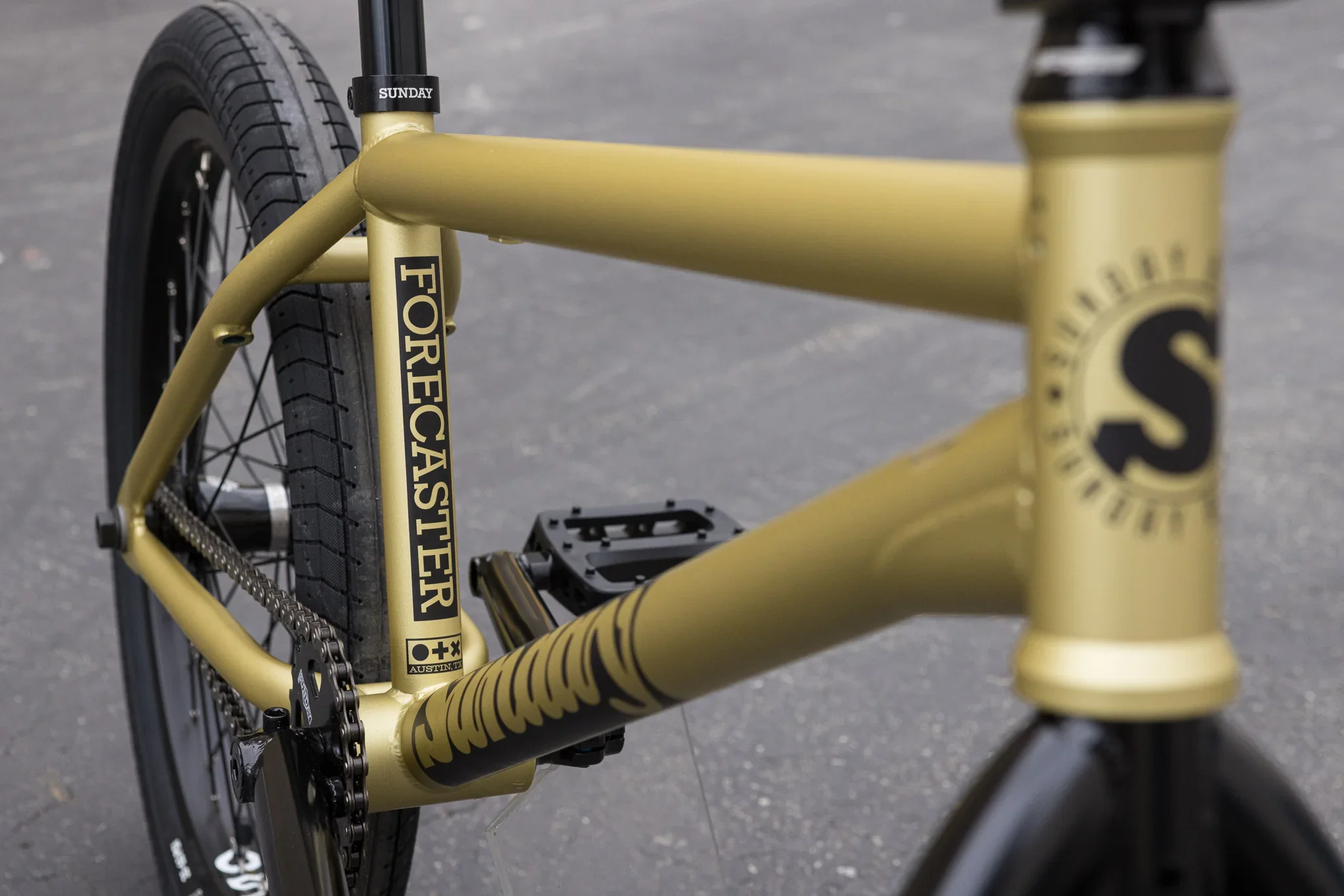 Sunday 2025 Forecaster (FC) Broc Raiford Signature 21″ Complete BMX Bike - Matte Metallic Gold (LHD) - Image 7