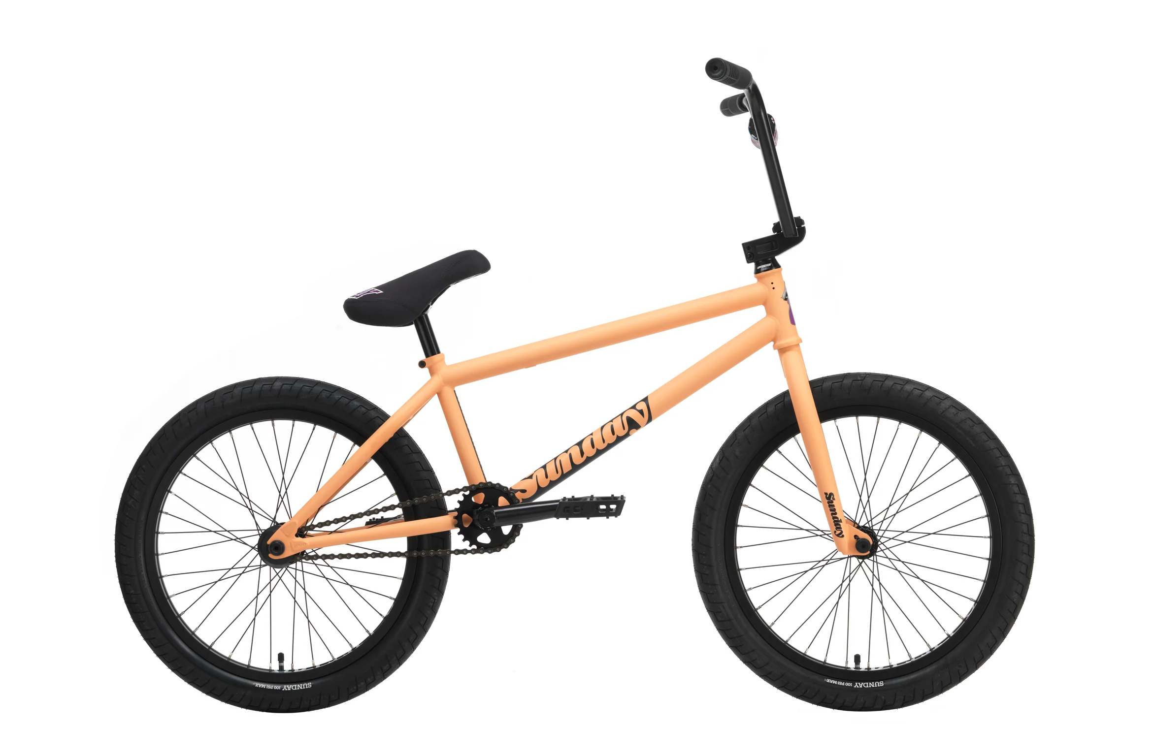 Sunday Street Sweeper (FC) Jake Seeley Signature 20.75″ Complete BMX Bike - Matte Peach (RHD) - Image 2