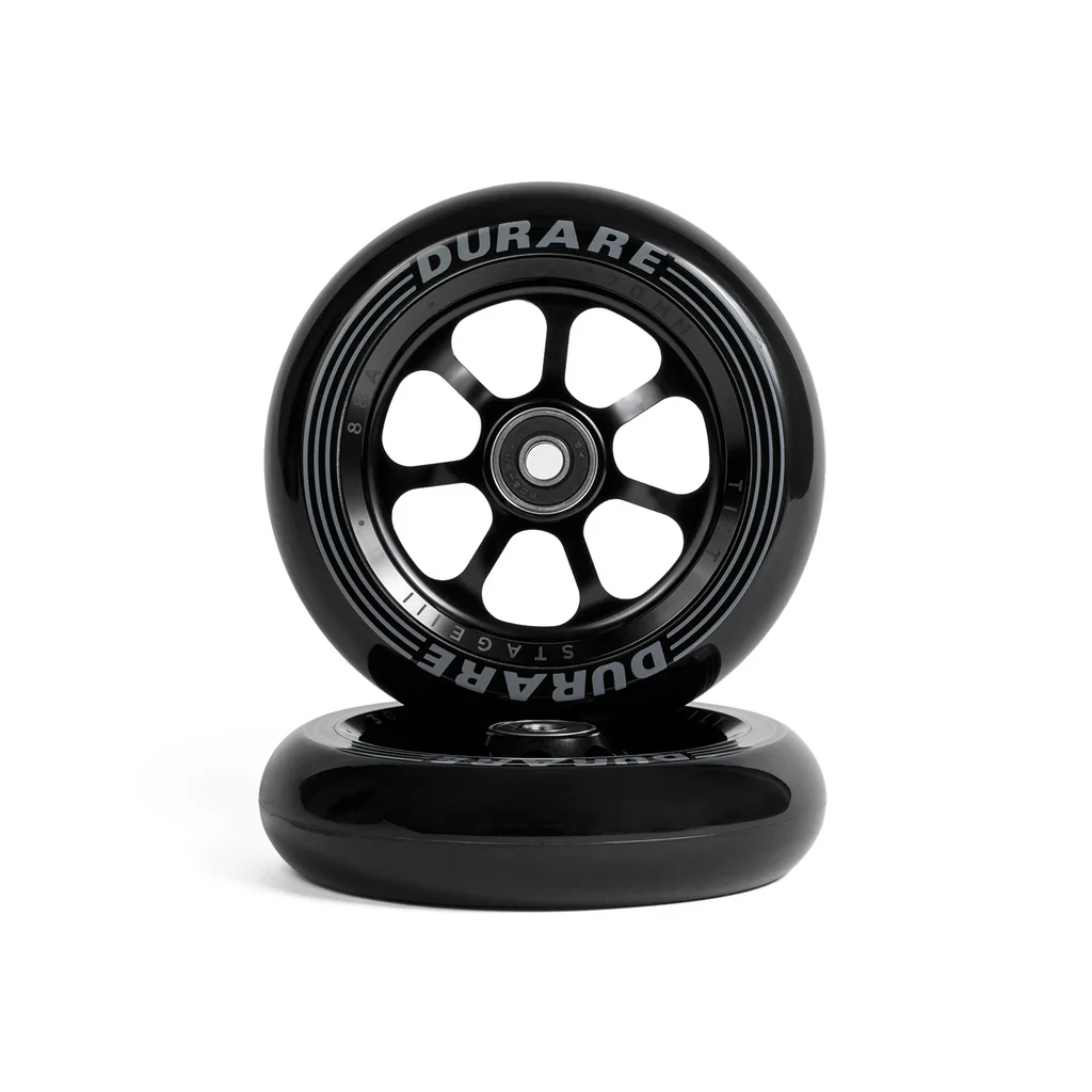 Tilt Durare Spoked Wheels 30x120mm - Black (Pair)