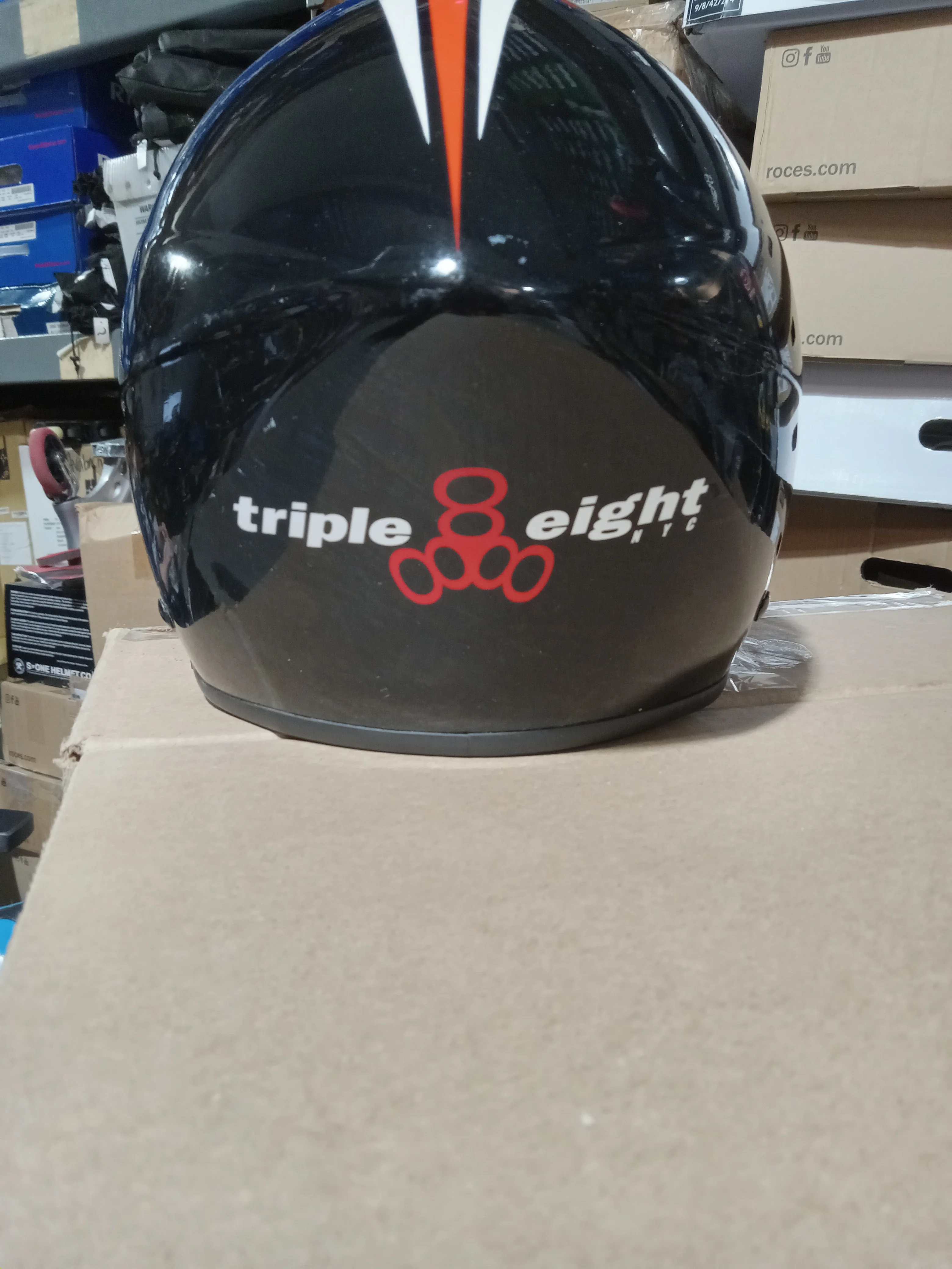 Triple 8 Downhill Racer Helmet - Black Gloss - Image 5
