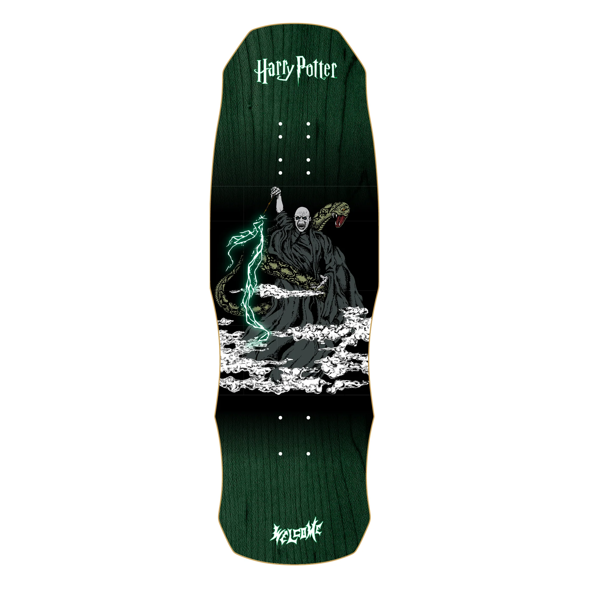Welcome x Harry Potter Voldemort on Dark Lord Deck - 9.75″ Dark Green Stain