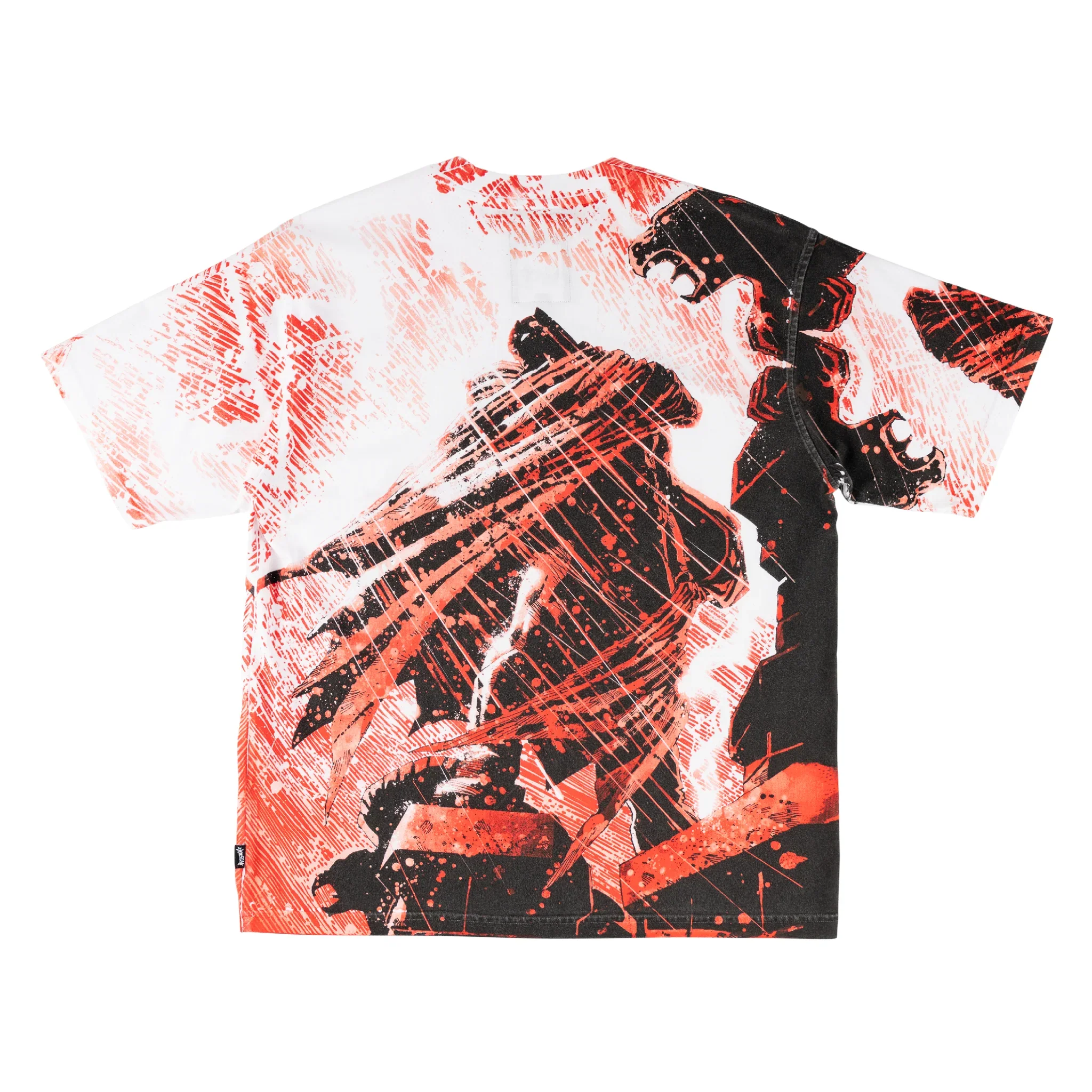 Welcome x Batman Gargoyle All-Over Print Boxy Knit Tee - White - Image 2