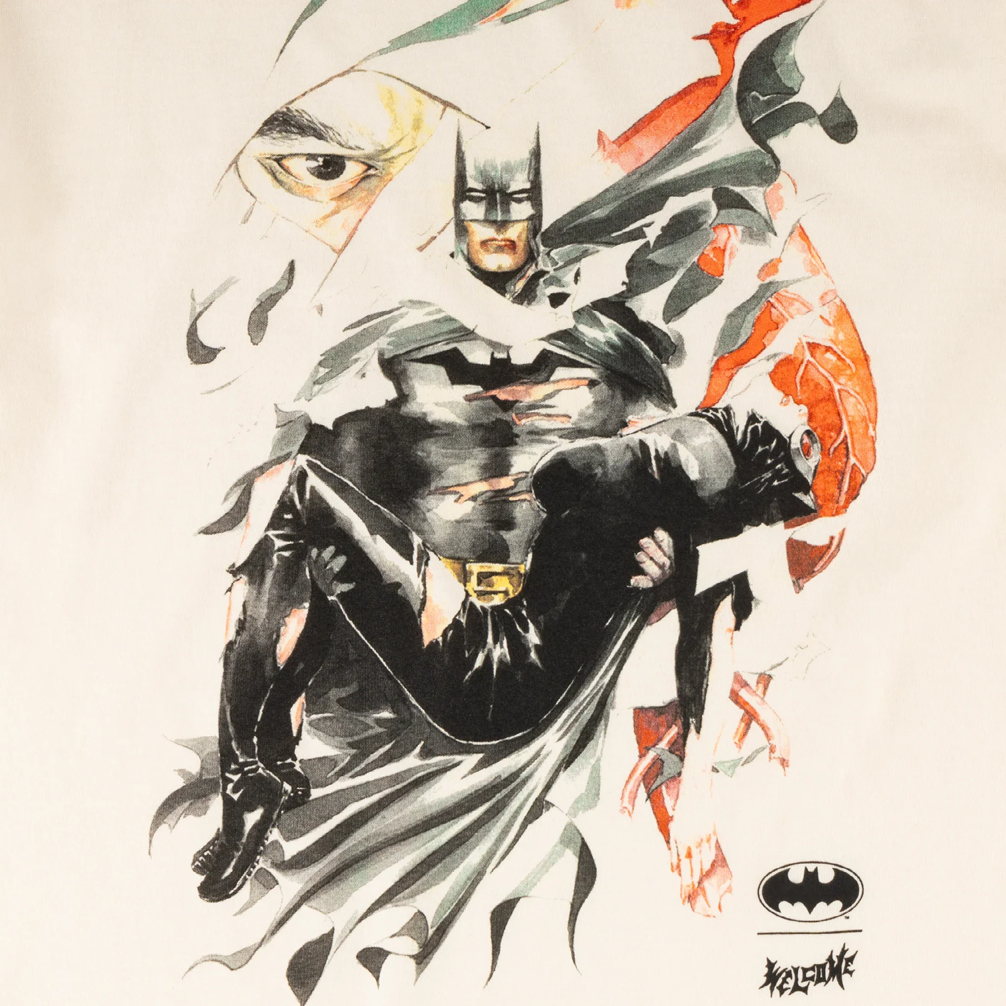 Welcome x Batman Heart of Hush Tee - Bone White - Image 2