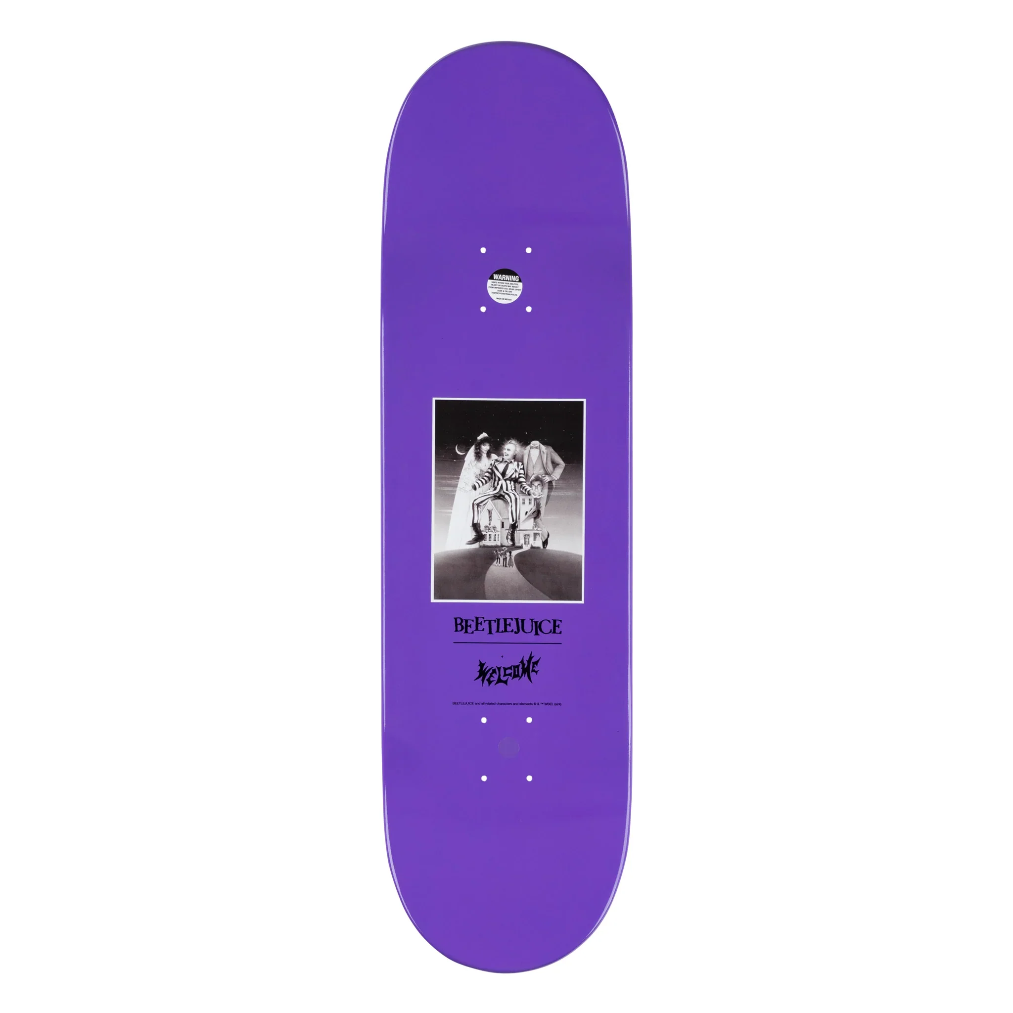Welcome x Beetlejuice Showtime on Popsicle Deck - 8.5″ Black/Purple Dip - Image 2