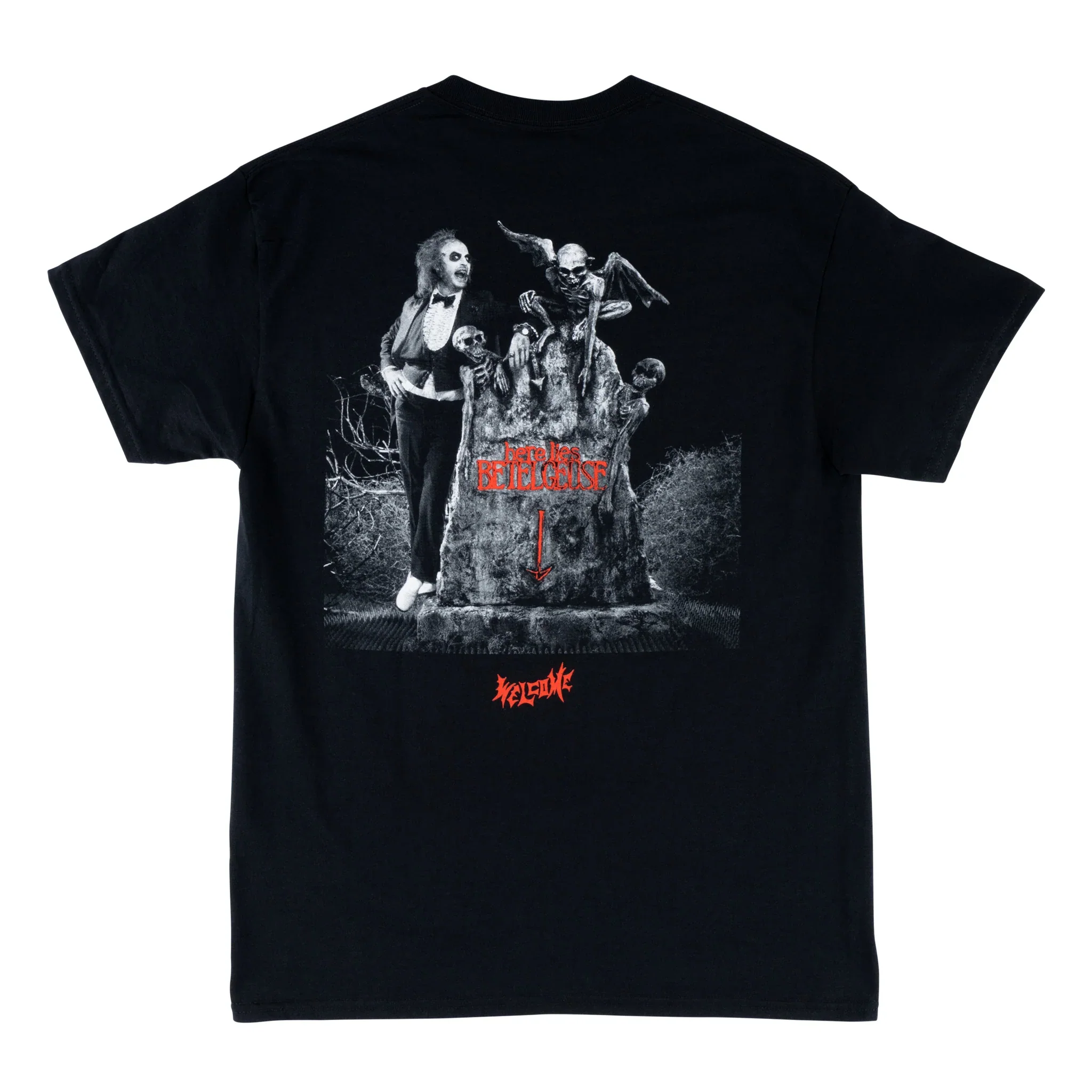 Welcome x Beetlejuice Tombstone Tee - Black - Image 2
