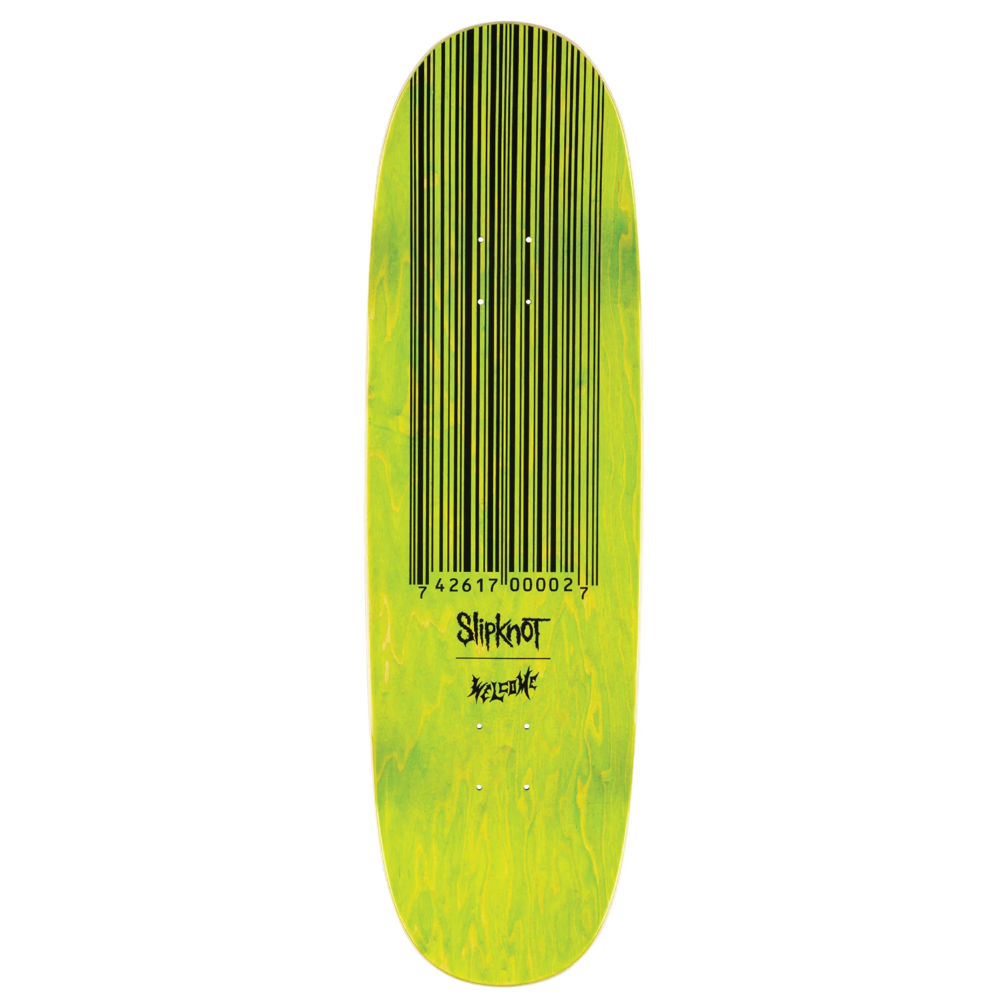 Welcome x Slipknot Oval Logo on Boline 2.0 - 9.5" Black/Green Stain - Image 2