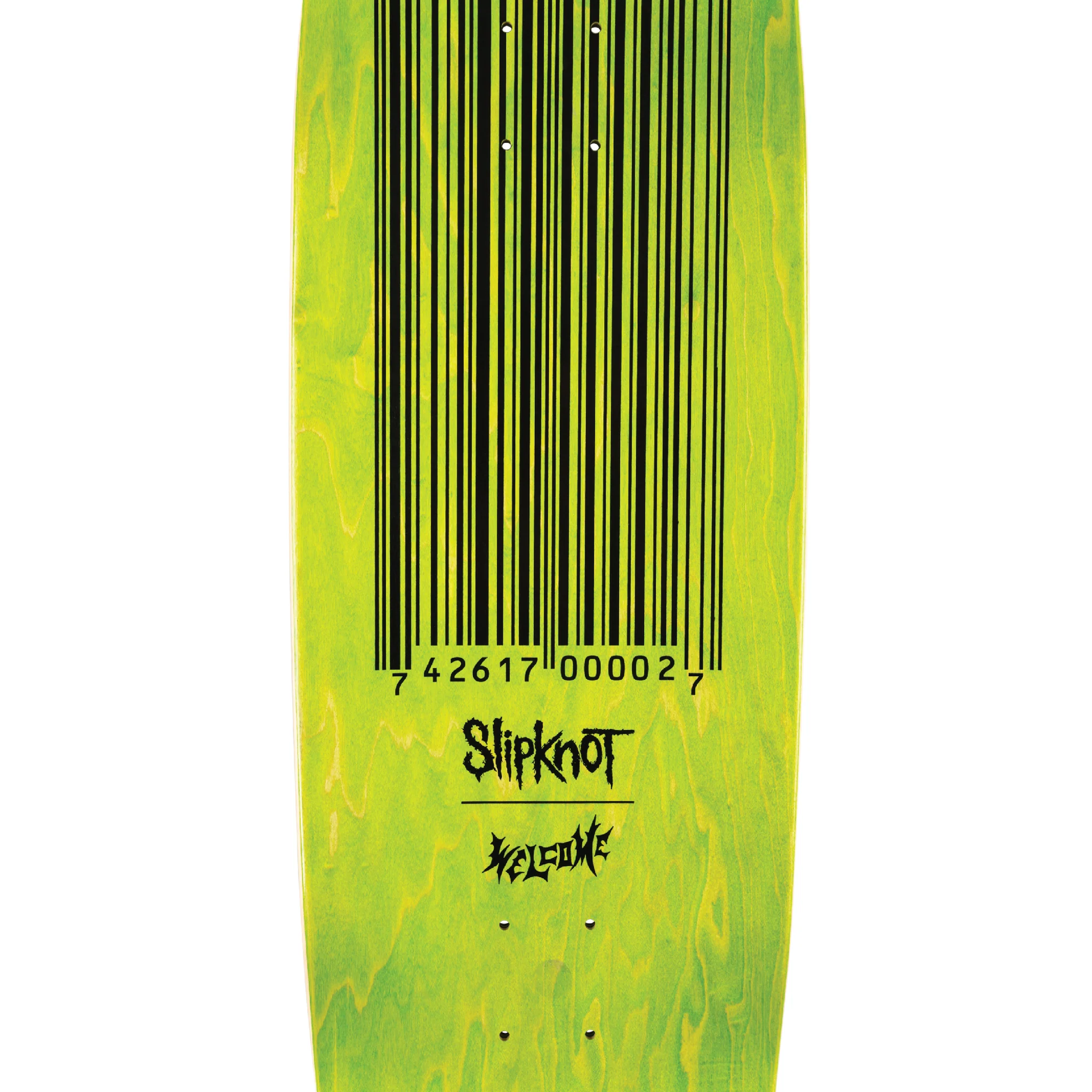 Welcome x Slipknot Oval Logo on Boline 2.0 - 9.5" Black/Green Stain - Image 4