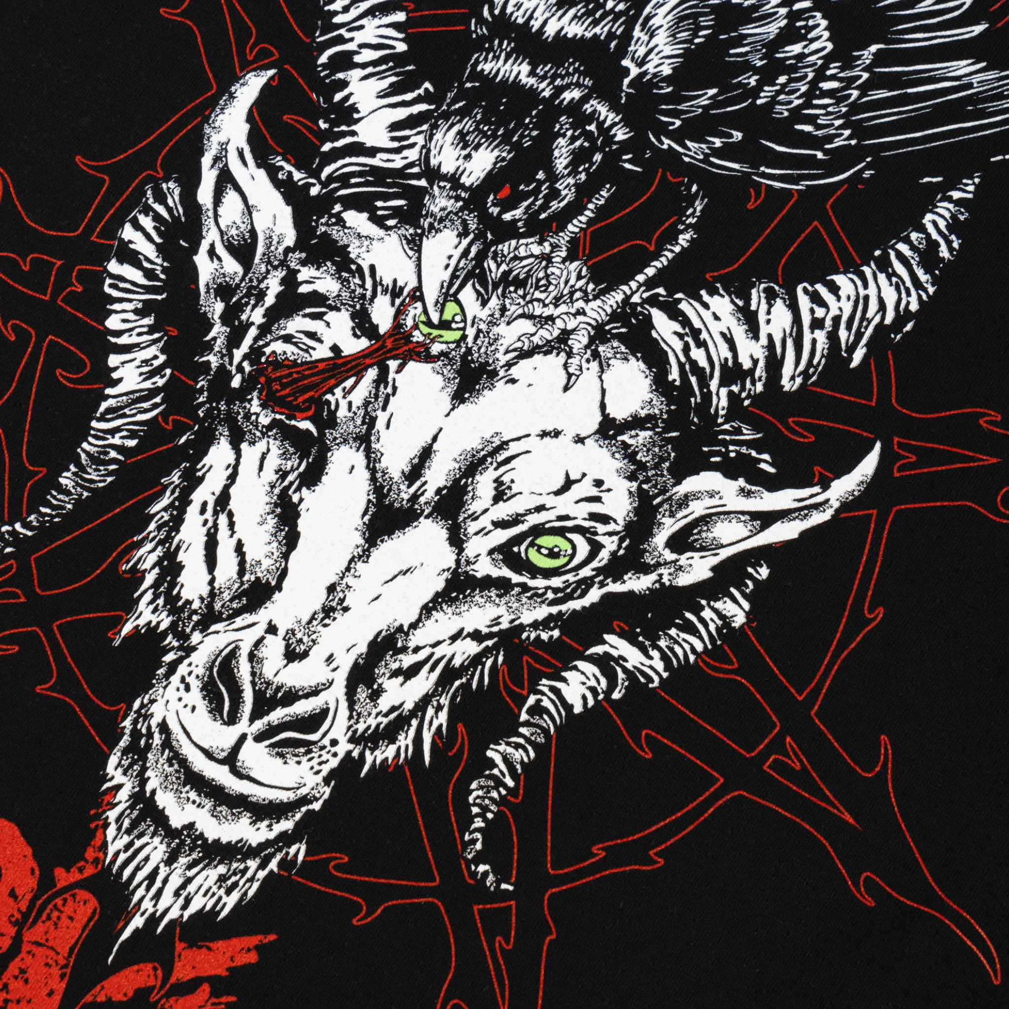 Welcome x Slipknot Spit It Out Boxy Garment-Dyed Tee - Black - Image 4